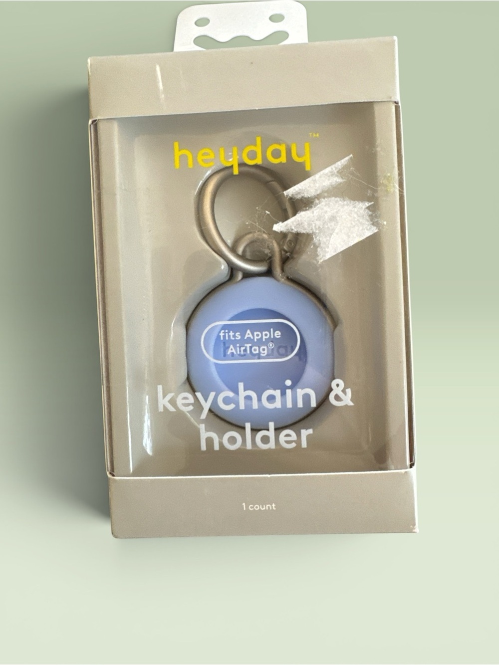 2 Heyday AirTag Keychain & Holder - Lavender and Beige/Pinkish one